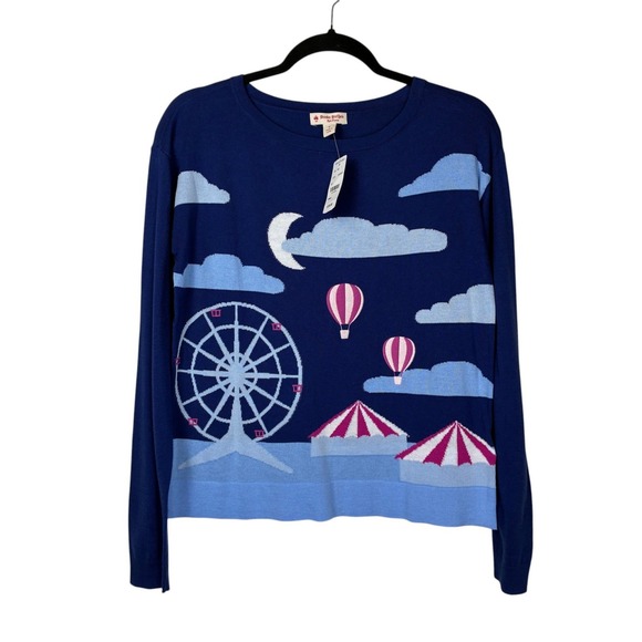 Brooks Brothers Sweaters - NEW Brooks Brothers Red Fleece Womens Embroidered Circus Sweater Size S Novelty